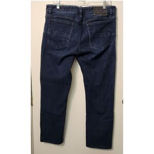 Robert Graham Men's Blue Denim Jeans 35x28‎ Embroidered 5-Pocket Straight Logo